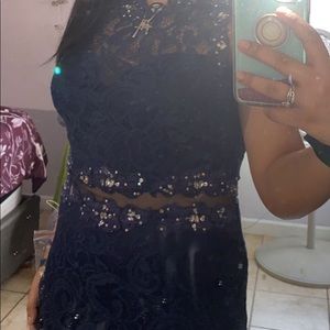 Long royal blue prom dress